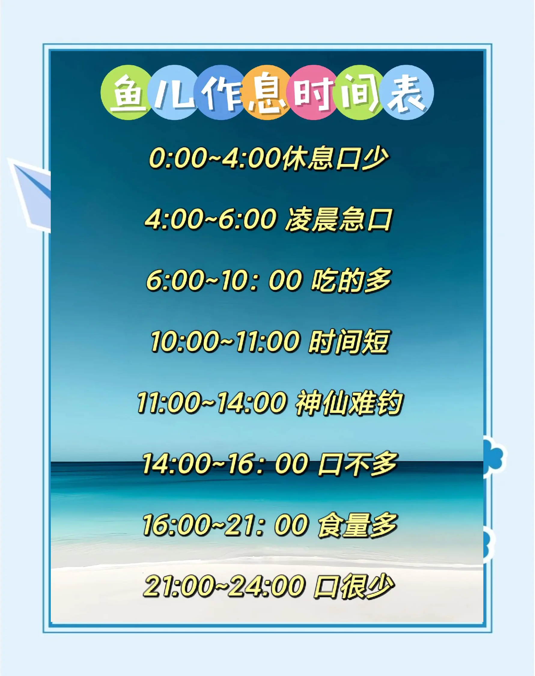 钓鱼最佳时问表(钓鱼最佳时问表图片)